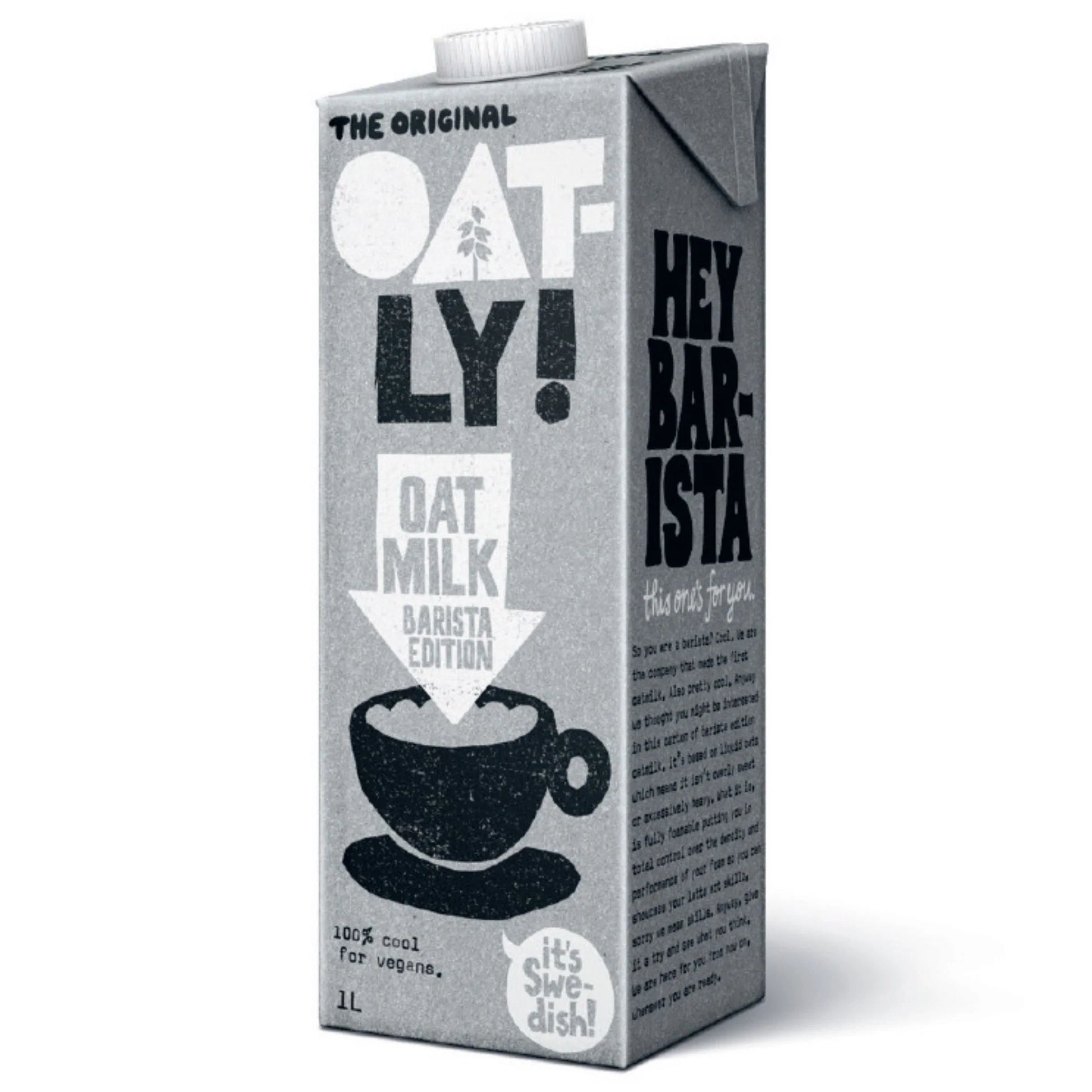 Oatly Oat Milk Barista Edition Foam & Frother Wand - Bundle Contains 4  Oatly Milk 32oz Bottles and 1 Grateful Grocer Milk Frother Handheld Perfect